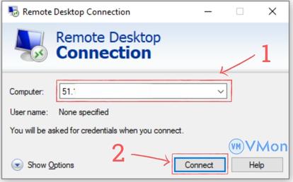 Sử dụng remote desktop
