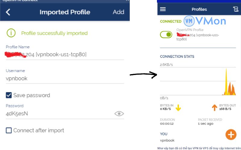 Nhập username và mật khẩu vpnbook- chọn add sau khi điền xong