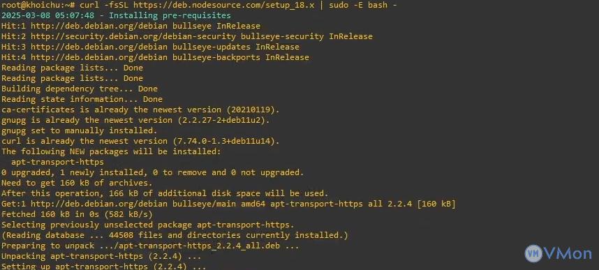 Hướng dẫn cài đặt Node.js và NPM trên Debian 11 3 anh3 46