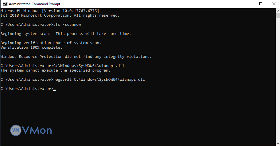 Hướng dẫn Cách khắc phục lỗi "Wlanapi.dll not found or missing error" trên Windows Server 2022 (VPS) 3 anh3 94