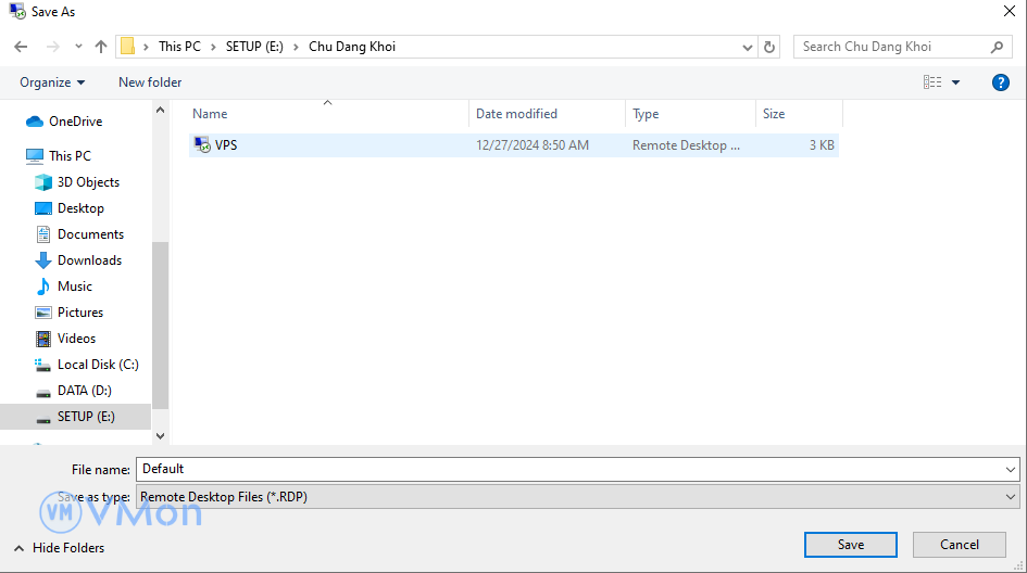 Hướng dẫn cách khắc phục lỗi "Remote Desktop Connection không thể mở tệp kết nối" trên VPS Windows 3 anh3 97