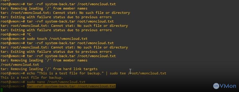 Hướng dẫn sử dụng lệnh "tar" để sao lưu và khôi phục dữ liệu trên Linux 5 anh5 39
