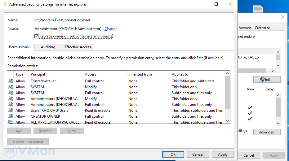 Hướng dẫn Cách Sửa Lỗi "You Require Permission From Administrators to Make Changes to This Folder" Trên VPS Windows 6 anh6 47