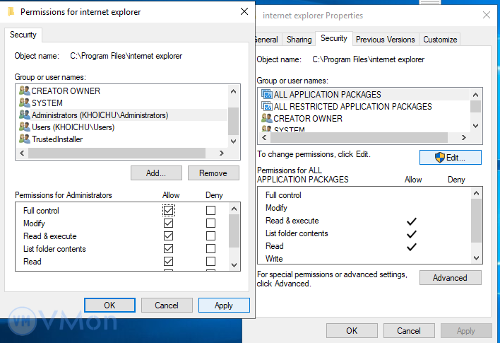 Hướng dẫn Cách Sửa Lỗi "You Require Permission From Administrators to Make Changes to This Folder" Trên VPS Windows 7 anh7 35