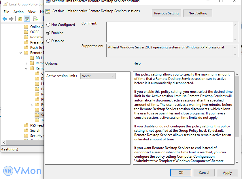 Hướng dẫn sửa lỗi: "Your Remote Desktop Services session has ended." trên VPS Windows 9 anh8 10