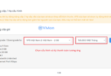 Ảnh 3 -Chọn cấu hình và kỳ thanh toán tương ứng