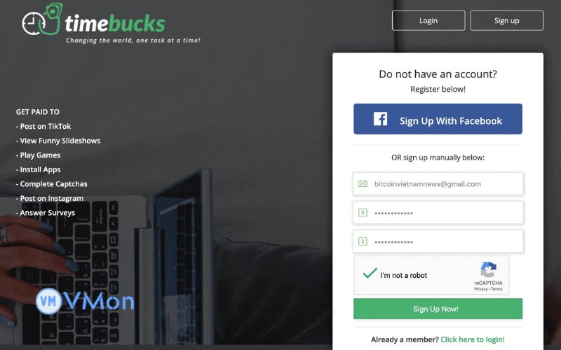 Treo VPS kiếm tiền thụ động 2024 với TimeBucks 4 Timebucks là gì?