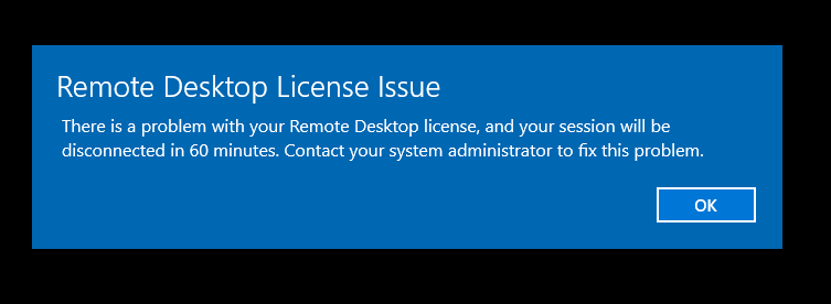 Hướng dẫn fix lỗi Remote Desktop License Issue (Lỗi khi sử dụng kết nối từ xa) trên Windows Server 2019, 2022 1 remote desktop license issue