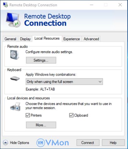 Local resources remote desktop Local resources remote desktop