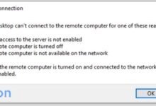 Remote desktop cannot connect