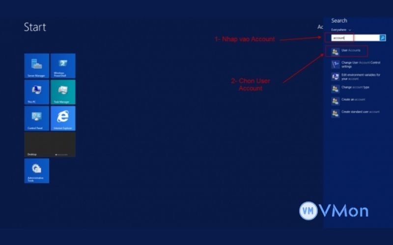 Hướng dẫn đổi mật khẩu VPS Windows 9 Nhấn enter sau ghi nhập account