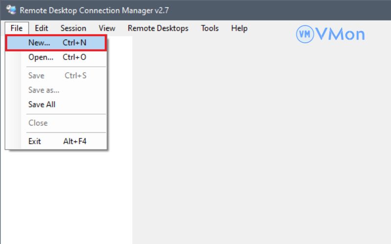 Cách Quản lý nhiều VPS với Remote Desktop Connection Manager 10 Click chọn như hình